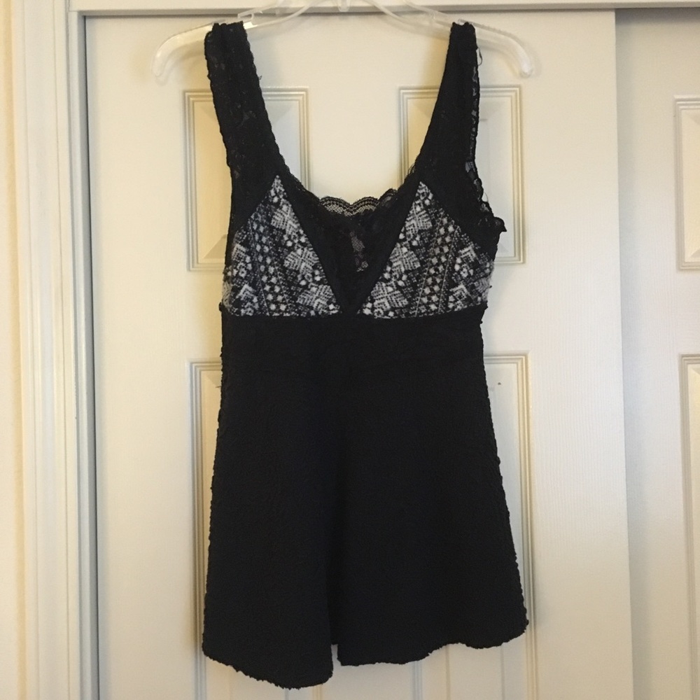 Free People Black Top Size Medium